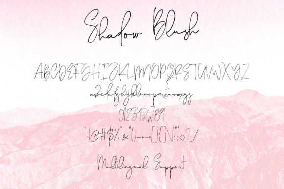 Shadow Blush Font PNG with transparent background - Preview 5