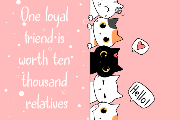 Simple Kitten Font PNG with transparent background - Preview 1