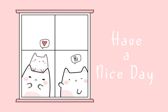 Simple Kitten Font PNG with transparent background - Preview 3
