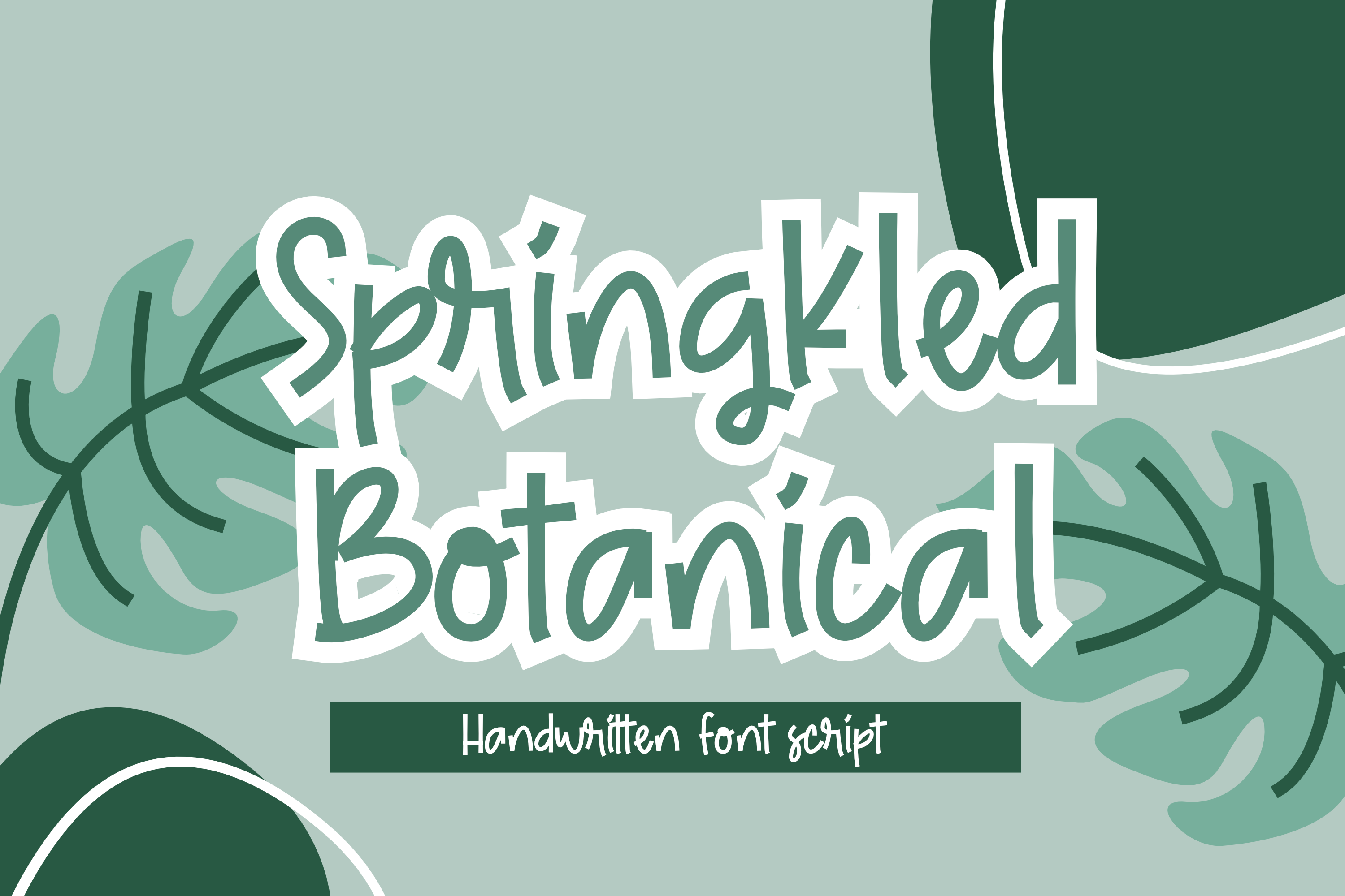 Springkled Botanical font preview in a botanical script style