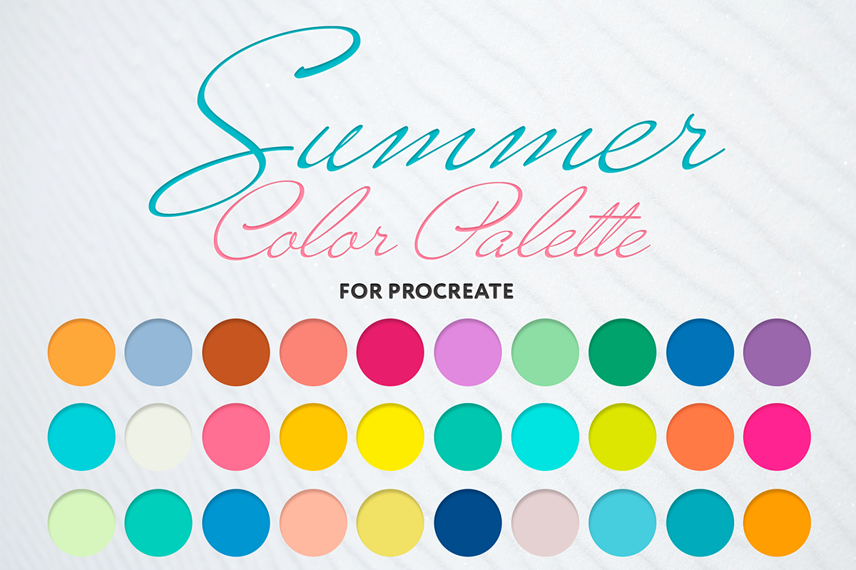 Summer Color Palette Procreate warm cool tones