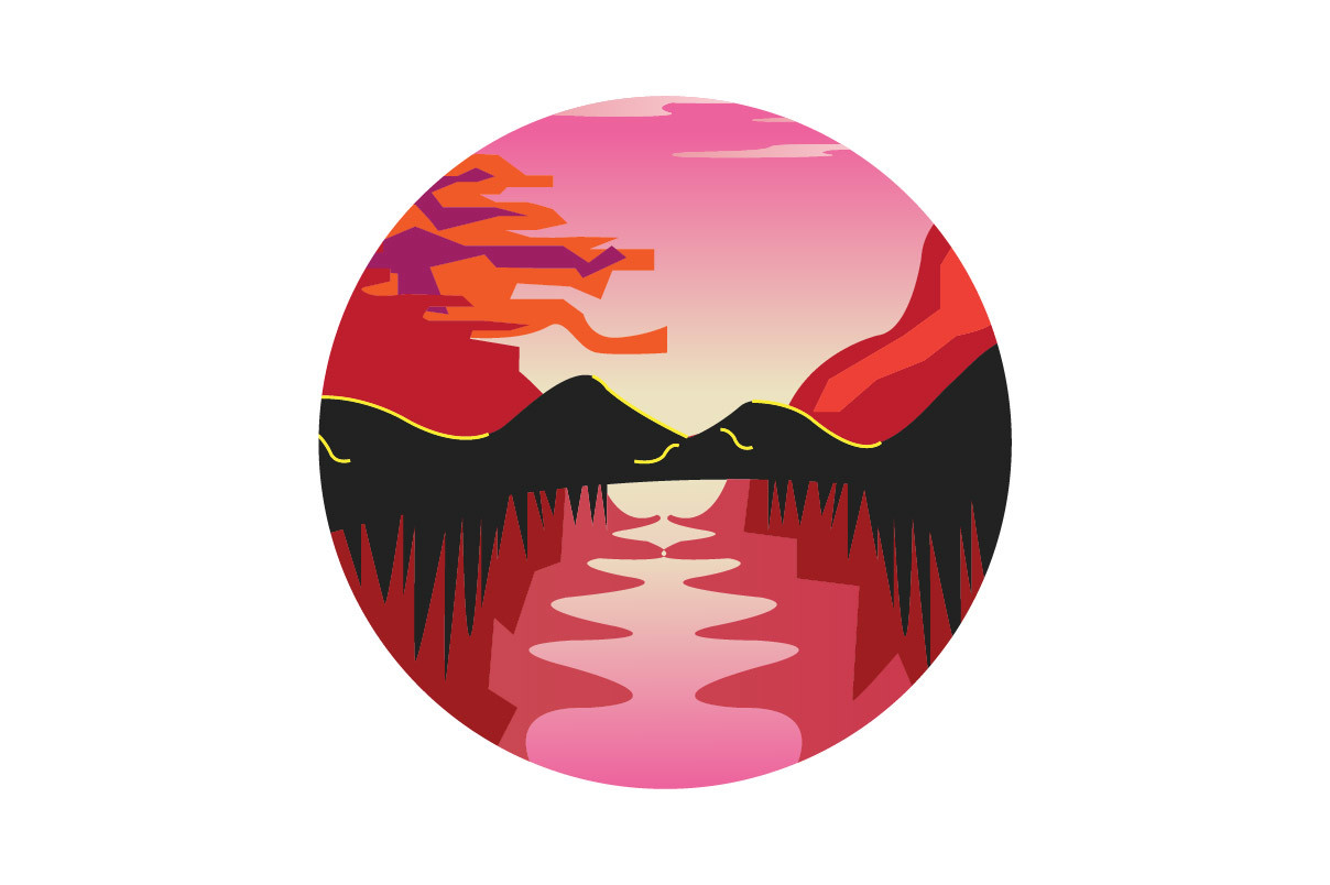 Mountain Landscape Nature Vector Illustr Graphic by cavuart · Creative ...