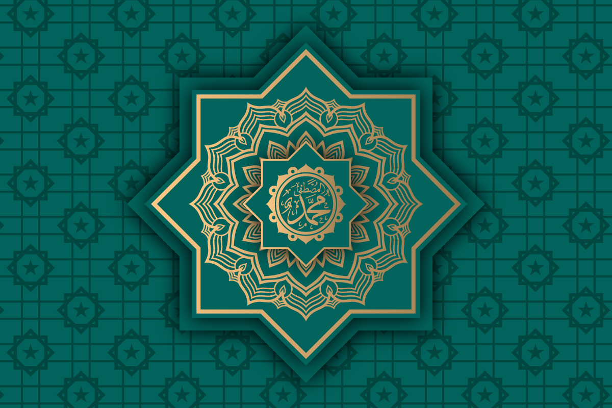 Arabic Background Design with Patterns Graphic by ivect · Creative Fabrica