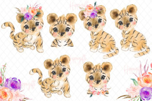 Baby Tiger Watercolor Clip Art Graphic by The Happy Gift Art · Creative ...