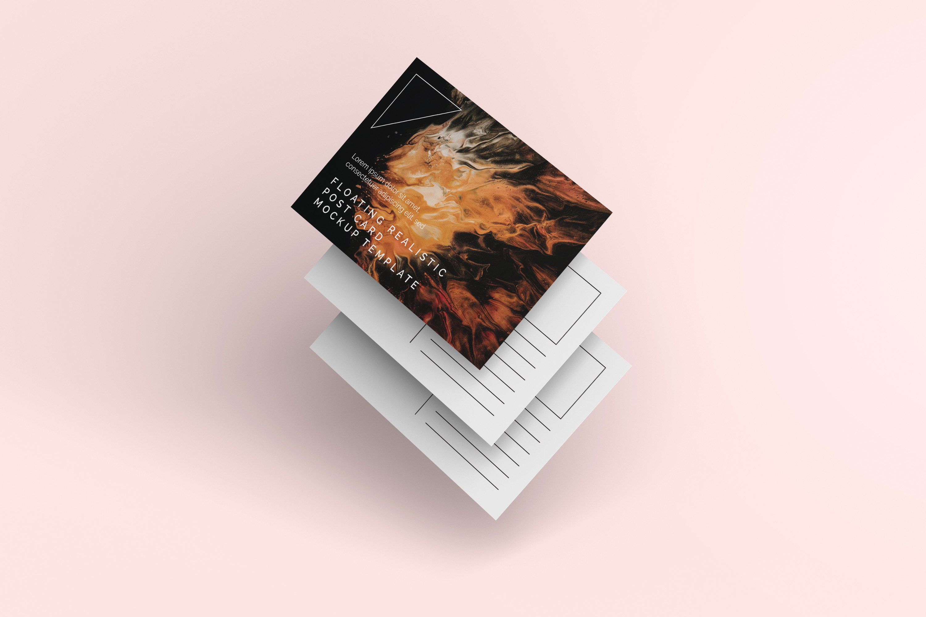 Floating Realistic Post Card Mockup Graphic by Ian Mikraz · Creative ...