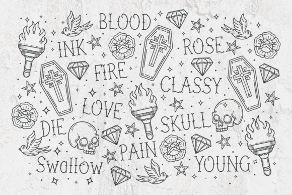 Her Song Font PNG with transparent background - Preview 2