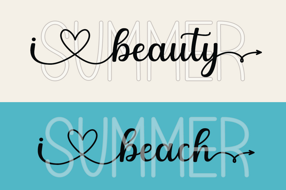 Summer Beauty Beach preview: relaxed sans and script duo