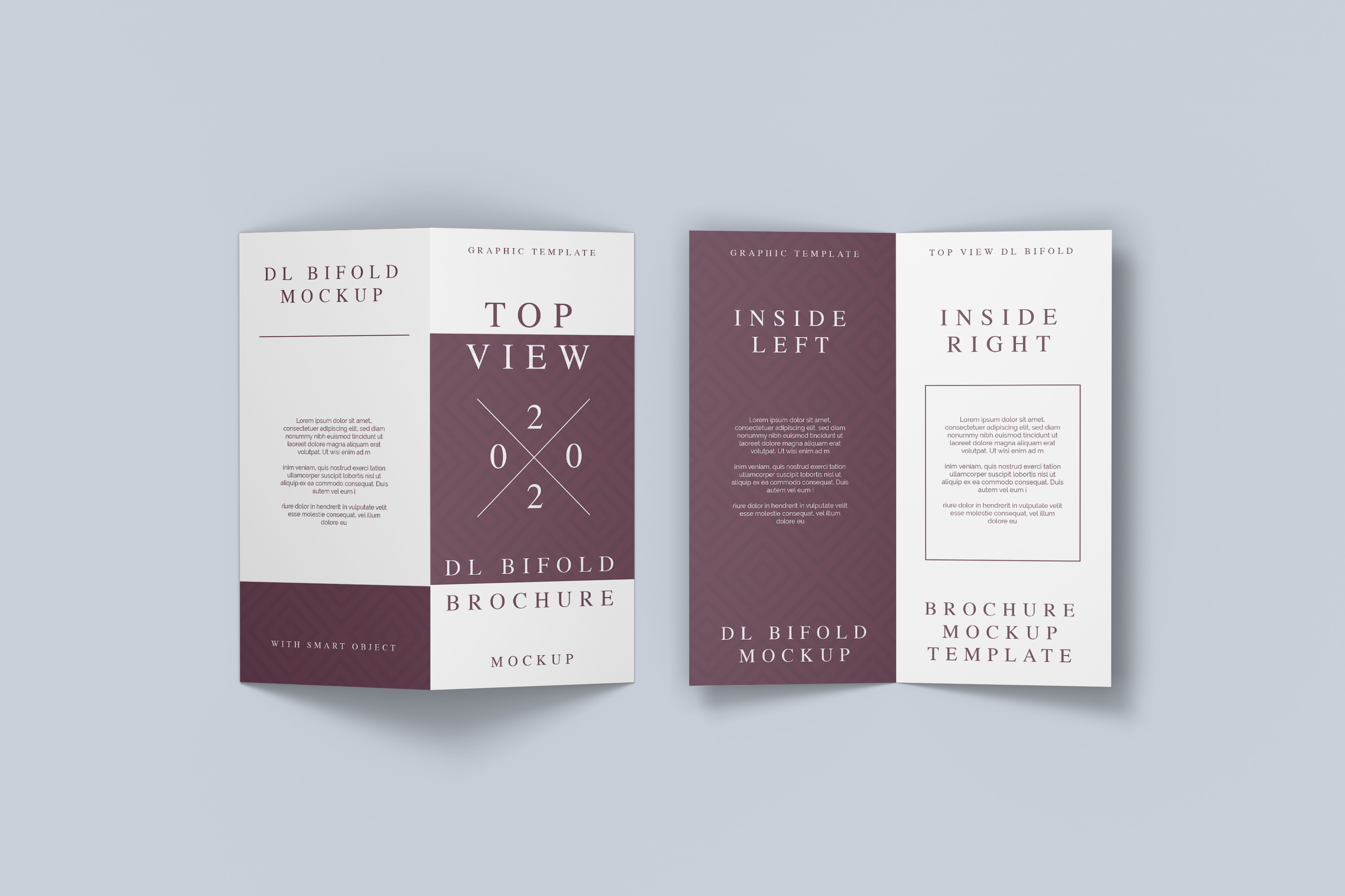 Top View DL Bifold Brochure Mockup Graphic by Ian Mikraz · Creative Fabrica