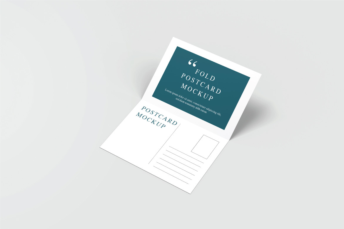Fold Postcard Mockup Template Graphic by Ian Mikraz · Creative Fabrica