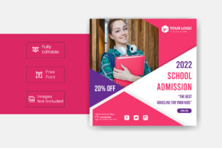 School admission square banner