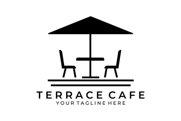 Terrace Cafe Vintage Logo Icon