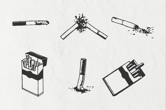 Cigarette Vintage Illustration Vector Graphic by Raw Materials Design ·  Creative Fabrica