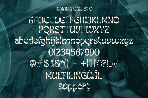 Himalia Callisto Font PNG with transparent background - Preview 4