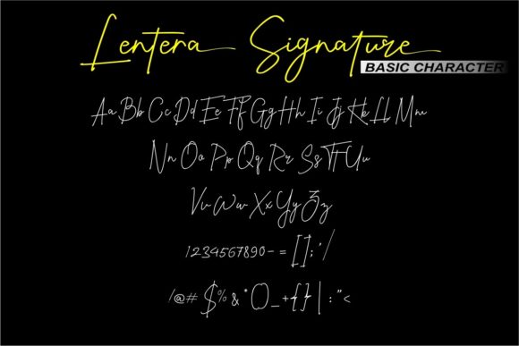 Lentera Signature Font PNG with transparent background - Preview 1