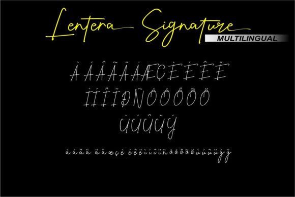 Lentera Signature Font PNG with transparent background - Preview 2