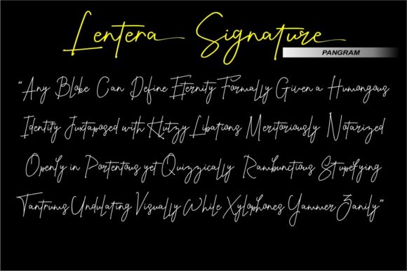 Lentera Signature Font PNG with transparent background - Preview 4