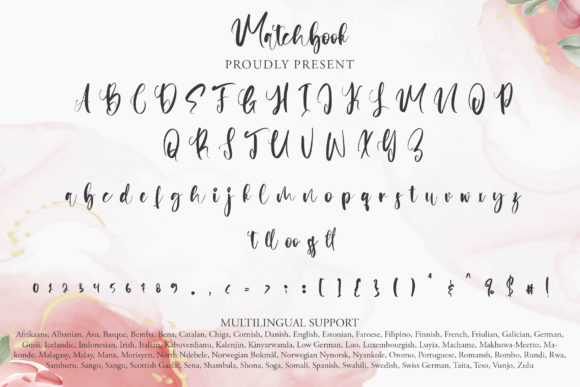 Matchbook Font PNG with transparent background - Preview 6