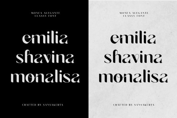 Monea Alegante Font PNG with transparent background - Preview 5