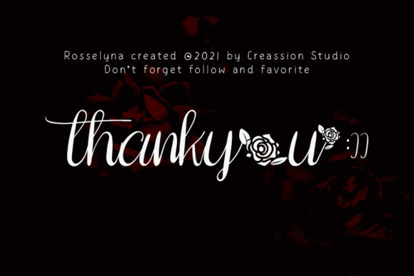 Rosselyna Font PNG with transparent background - Preview 4