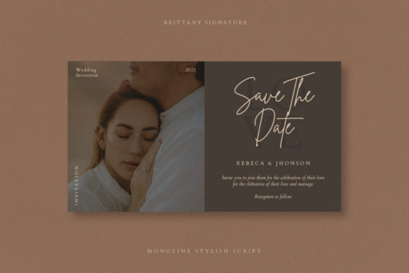 Brittany Signature Script Font - Preview 4