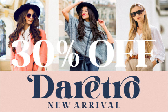 Daretro Mandra Font PNG with transparent background - Preview 2
