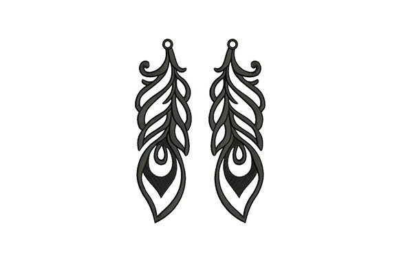 Digital Silhouette Earrings