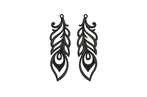 Digital Silhouette Earrings