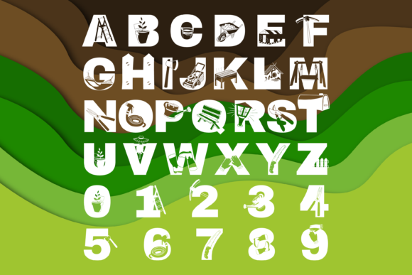 Garden House Trio Font PNG with transparent background - Preview 1