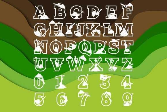 Garden House Trio Font PNG with transparent background - Preview 2