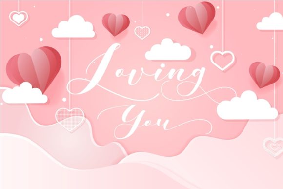 Loving Hearty Font PNG with transparent background - Preview 2