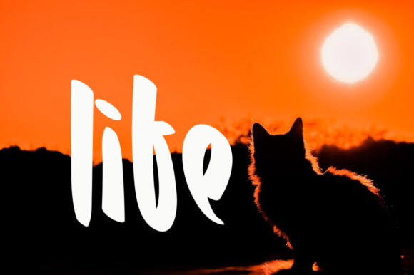 Minimalist Rainbow Font PNG with transparent background - Preview 3