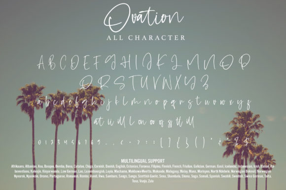 Ovation Font PNG with transparent background - Preview 6