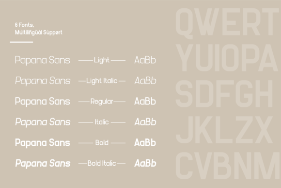 Papana Sans Font PNG with transparent background - Preview 1