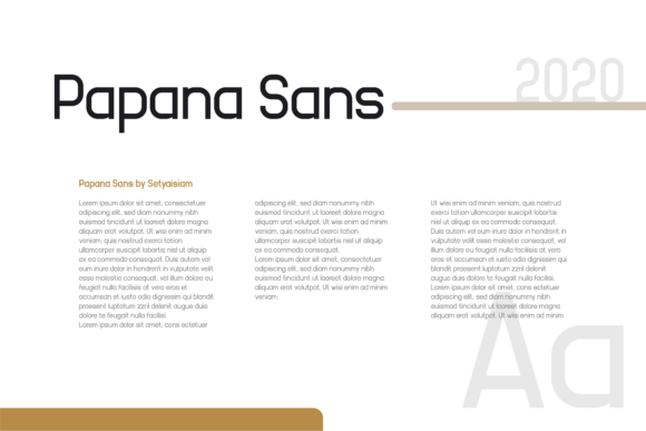 Papana Sans Font PNG with transparent background - Preview 2