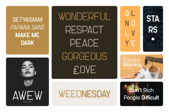 Papana Sans Font PNG with transparent background - Preview 4