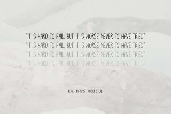 Peach Puffins Font PNG with transparent background - Preview 4