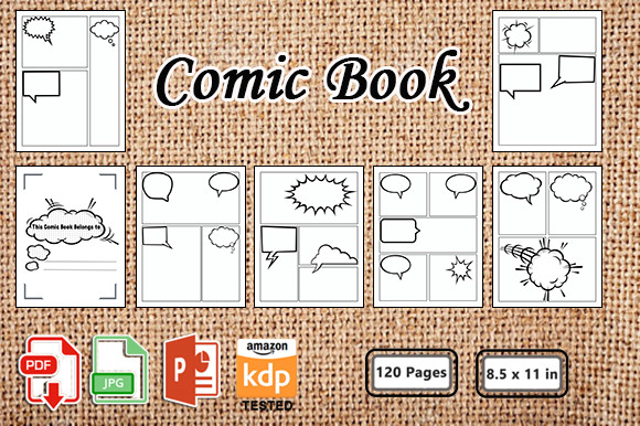 Comic Book Blank- Kdp Interior Graphic by ishop · Creative Fabrica