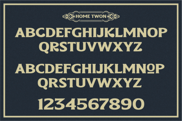 Home Twon Font PNG with transparent background - Preview 1