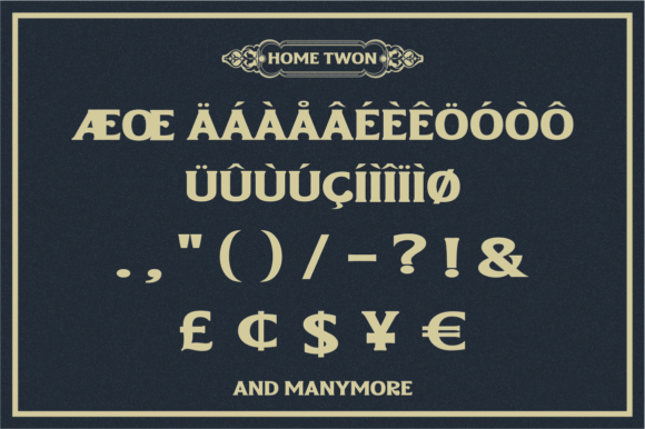 Home Twon Font PNG with transparent background - Preview 2