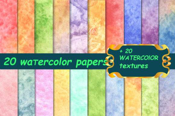 Watercolor Backgrounds. Digital Papers