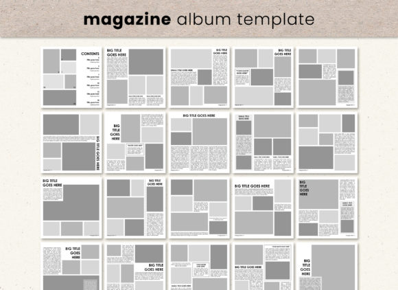 Square Magazine Photobook Template