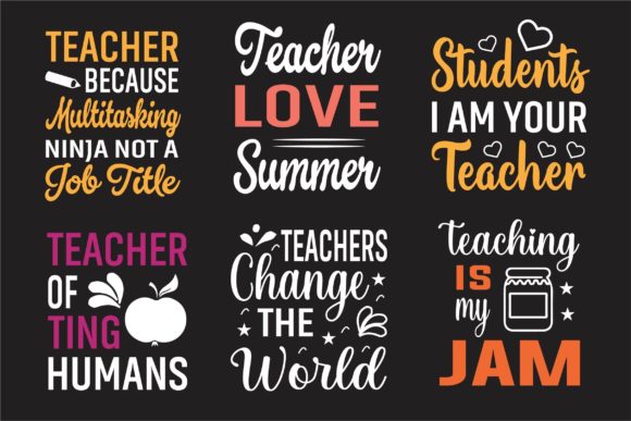 Teacher T-Shirt Design Bundle
