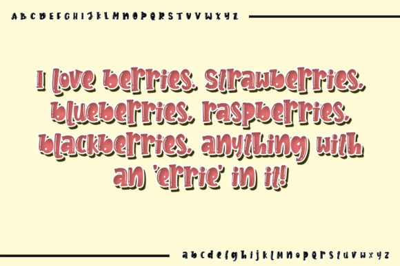 Berries Font - Preview 1
