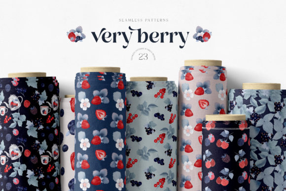 BerrySeamless Patterns Big Collection Graphic Patterns By Busy May Studio