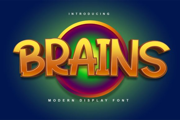 Brains Display Font By himmahdesign