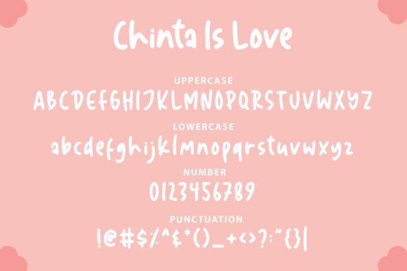 Chinta is Love Font PNG with transparent background - Preview 2