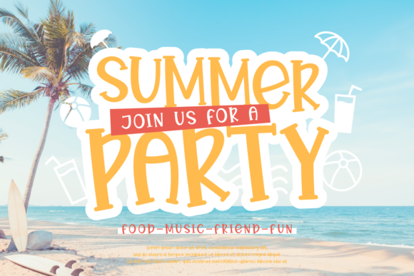 Come on Summer Font PNG with transparent background - Preview 3