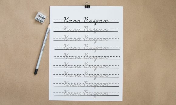 Cursive Letters Font - Preview 2