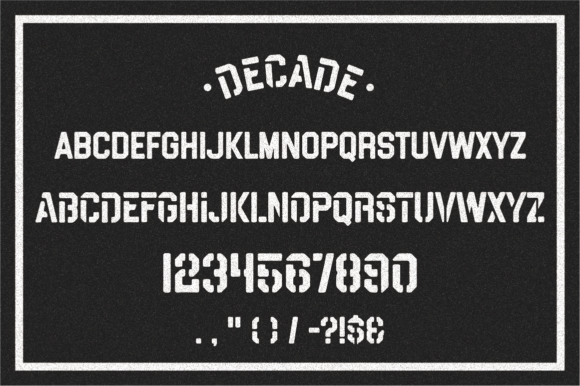 Decade Font - Preview 1