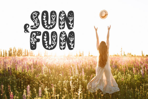 Flower Font - Preview 1